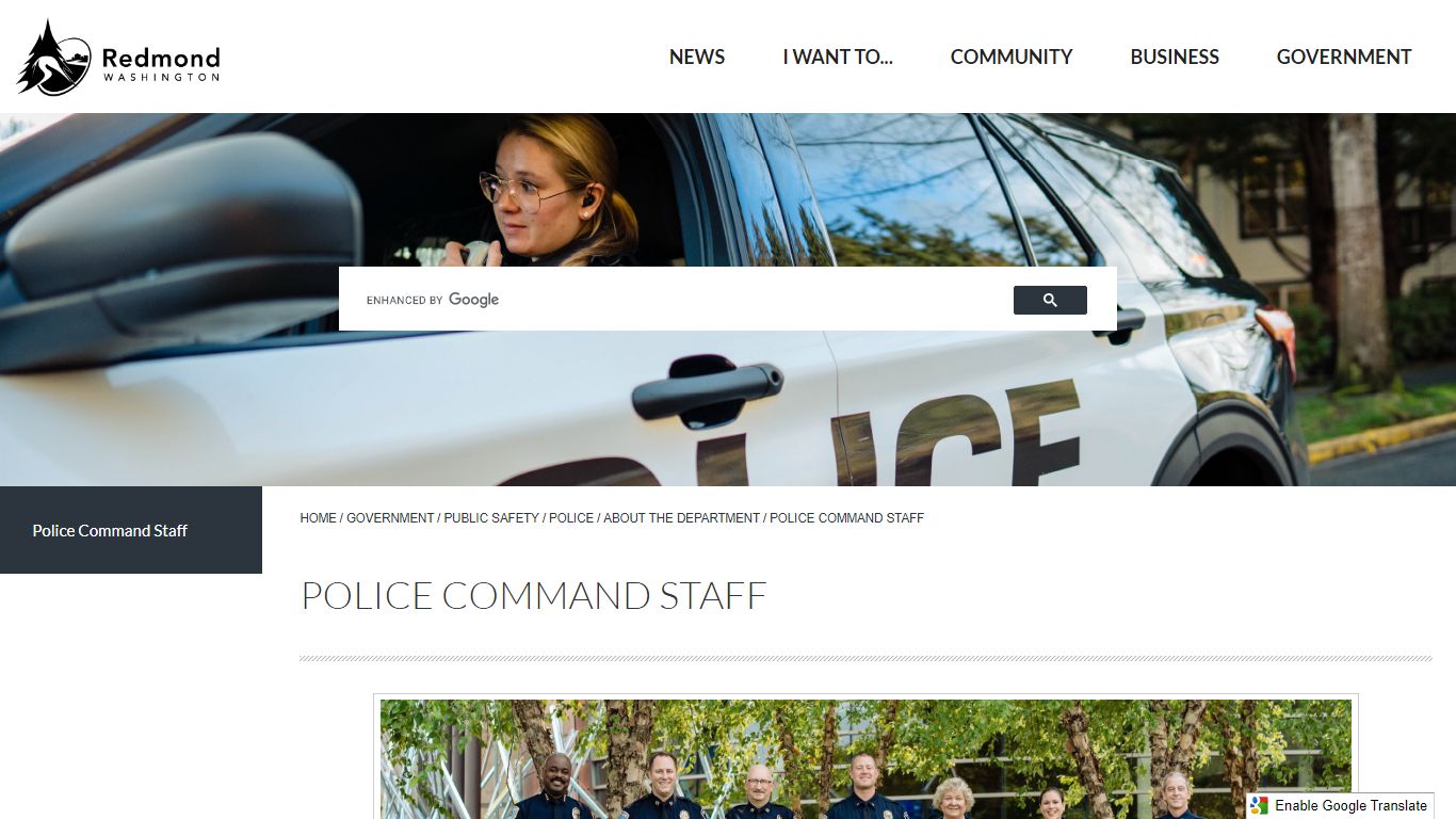 Police Command Staff | Redmond, WA